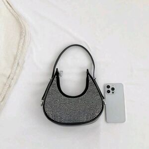 Black and Silver Studded Women's Bag